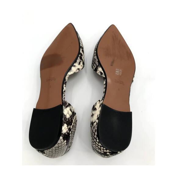 Coach Women's Snakeskin D'Orsay Pointed Toe Flats Size 6 NEW - Picture 9 of 11